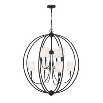 Sylvan Eight Light Chandelier in Black Forged (60|2246-BF)