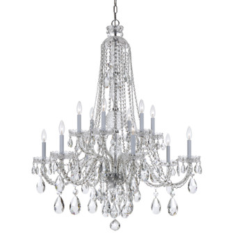 Traditional Crystal 12 Light Chandelier in Polished Chrome (60|1112-CH-CL-S)