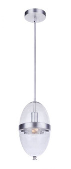 Sivo One Light Outdoor Pendant in Satin Aluminum (46|ZA3511-SA)