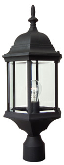 Hex Style Cast One Light Post Mount in Textured Black (46|Z695-TB)