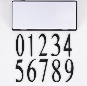 Address Plaque Surface Mount Address Plaque Number - 0 in Flat Black (46|AP-0-FB)