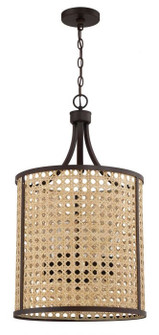 Malaya Four Light Foyer Pendant in Aged Bronze Brushed (46|54534-ABZ)