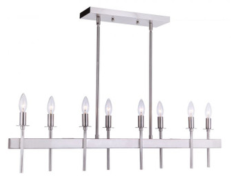 Larrson Eight Light Island Pendant in Brushed Polished Nickel (46|54378-BNK)