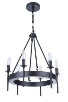 Larrson Six Light Chandelier in Flat Black (46|54326-FB)