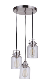 Foxwood Three Light Pendant in Brushed Polished Nickel (46|53692-BNK)