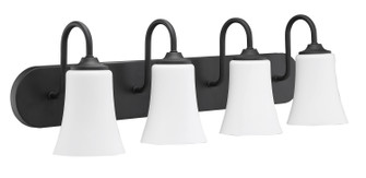 Gwyneth Four Light Vanity in Flat Black (46|50404-FB-WG)