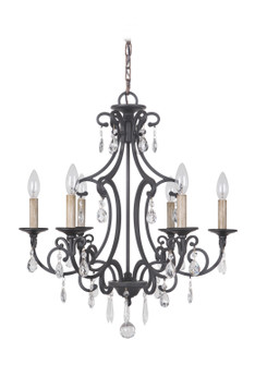 Bentley Six Light Chandelier in Matte Black (46|38926-MBK)