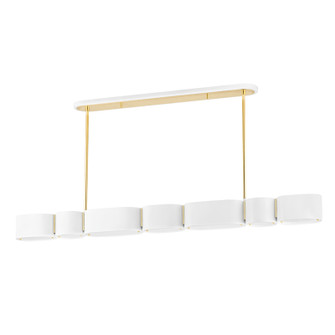 Opal Seven Light Linear in Soft White/Vintage Brass (68|393-54-SWH/VB)