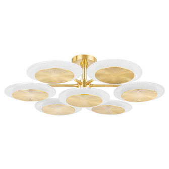 Topaz LED Semi Flush Mount in Vintage Polished Brass (68|328-38-VPB)