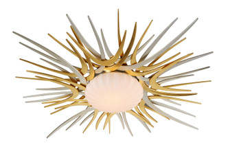Helios LED Flush Mount in Gold And Silver Leaf (68|224-33)