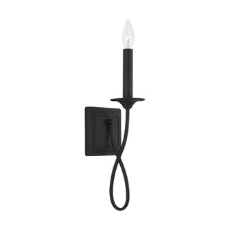 Vincent One Light Wall Sconce in Black Iron (65|637211BI)