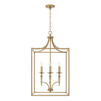 Abbie Four Light Foyer Pendant in Aged Brass (65|542641AD)