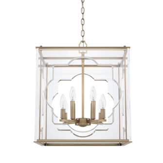 Aria Eight Light Foyer in Aged Brass (65|525681AD)