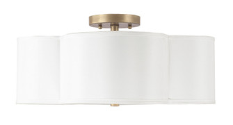 Quinn Four Light Semi Flush Mount in Brushed Gold (65|4453BG-561)