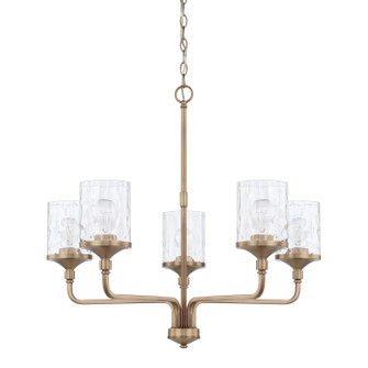 Colton Five Light Chandelier in Aged Brass (65|428851AD-451)