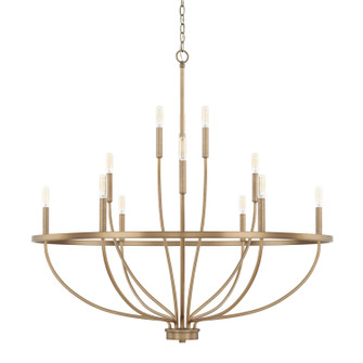 Greyson 12 Light Chandelier in Aged Brass (65|428501AD)