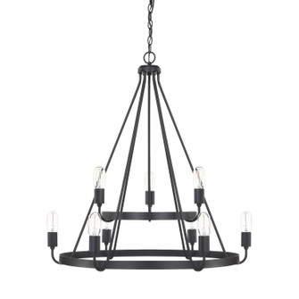 Tanner Nine Light Chandelier in Matte Black (65|420091MB)