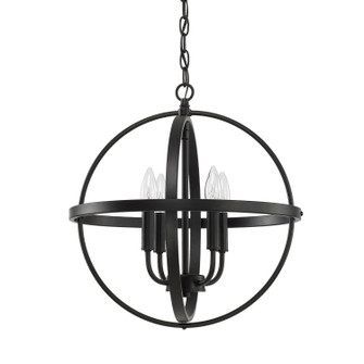 Hartwell Four Light Pendant in Matte Black (65|317541MB)