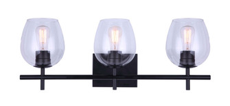 Cain Three Light Vanity in Black (387|IVL1019A03BK)