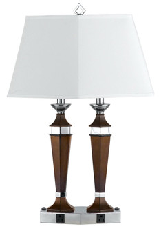 HOTEL Two Light Desk lamp in Brushed Steel/Espresso (225|LA-694DK-2R)