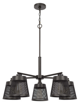 Hampton Five Light Chandelier in Matte Black / Mesh (225|FX-3769-5)