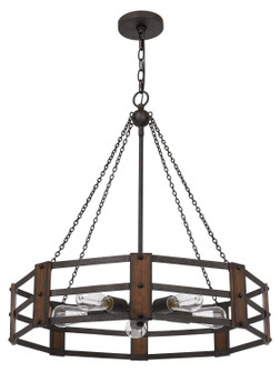 Provo Five Light Chandelier in Oak/Iron (225|FX-3766-5)