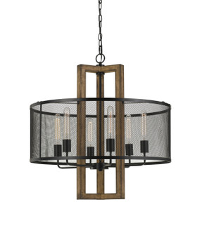 Monza Six Light Chandelier in Wood (225|FX-3678-6)