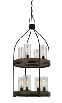 CHARDON Eight Light Chandelier in Iron/Wood (225|FX-3614-8)