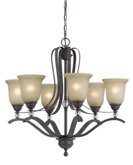 Riverton Six Light Chandelier in Dark Bronze (225|FX-3530/6)