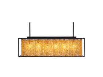 Soho Six Light Chandelier in Dark Bronze Finish With Natural Citrine Nuggets (192|HF9000-DBZ)