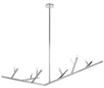 The Oaks 12 Light Linear Pendant in Polished Nickel (192|HF8812-PN)