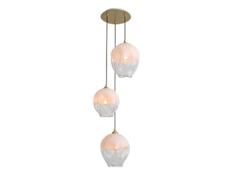 Sonoma Ave. Three Light Pendant in Brushed Brass (192|HF8143-BB-WH)