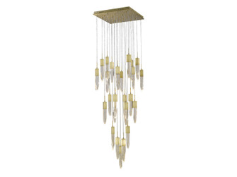 The Original Aspen 25 Light Flush Mount Pendant in Brushed Brass (192|HF1904-25-AP-BB)