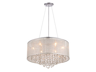 Riverside Dr. Six Light Dual Mount/Flush & Hanging in Silver Organza Silk (192|HF1505-SLV)