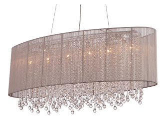 Beverly Dr. Six Light Chandelier in Taupe Silk String (192|HF1503-TP)