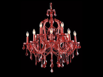 Crimson Blvd. 12 Light Chandelier in Red Crystal (192|HF1039-RED)