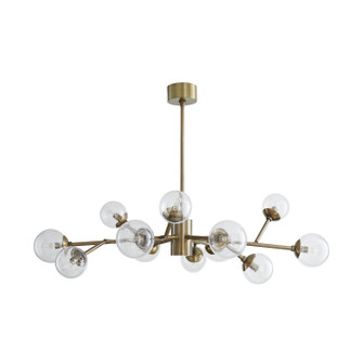 Dallas 12 Light Chandelier in Vintage Brass (314|89455)