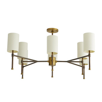 Remington Eight Light Chandelier in Heritage Brass (314|89125)