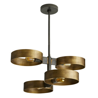 Rocco Four Light Pendant in Antique Brass (314|44455)