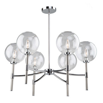 Hamilton Six Light Chandelier in Chrome & Brushed Nickel (78|SC13126CB)