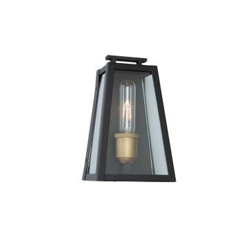 Charleston One Light Outdoor Wall Mount in Black, Vintage Gold (78|AC8106BK)