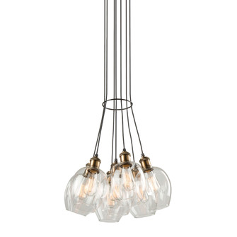 Clearwater Seven Light Chandelier in Vintage brass (78|AC10737VB)