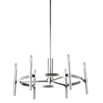 Encore Six Light Chandelier in Polished Nickel (78|AC10666PN)