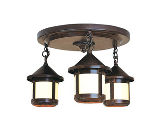 Berkeley Three Light Ceiling Mount in Mission Brown (37|BCM-6S/3OF-MB)
