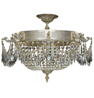Valencia Eight Light Flush Mount in French Gold Glossy (183|FM8012-P-03G)