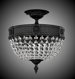 Valencia Three Light Flush Mount in Antique Silver (183|FM8001-P-10G)