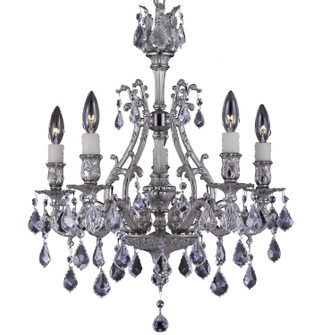 Chateau Five Light Chandelier in Polished Brass w/Umber Inlay (183|CH9630-ALN-01G-ST)