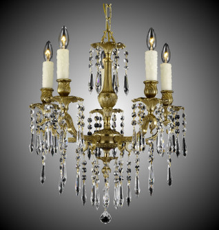 Parisian Five Light Chandelier in Aged Bronze satin (183|CH7813-UTK-13S-ST)