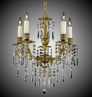 Parisian Five Light Chandelier in Polished Brass w/Umber Inlay (183|CH7813-ULN-01G-ST)