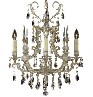 Parisian Four Light Chandelier in Polished Brass w/Umber Inlay (183|CH7011-A-01G-PI)